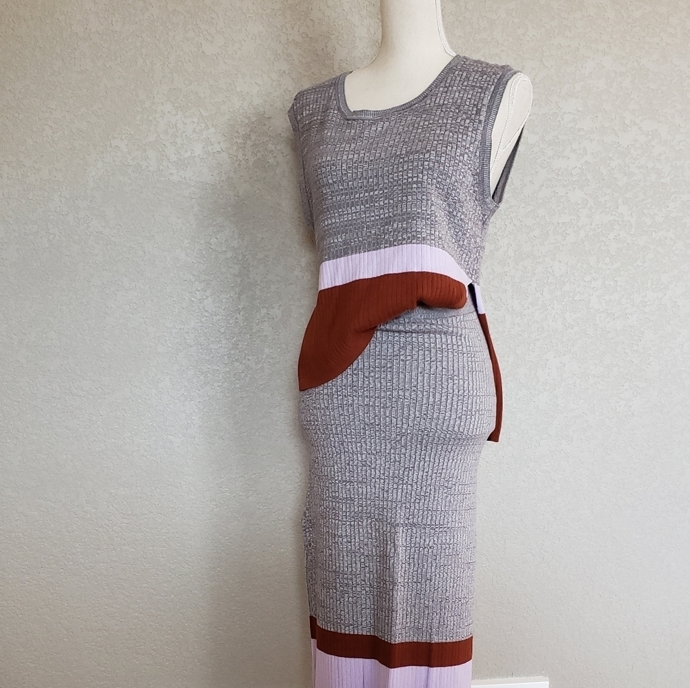 Free people knit set ribbed skirt and tank top - Picture 6 of 11